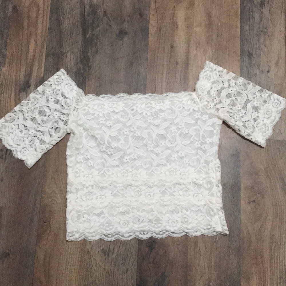 White off the shoulder top